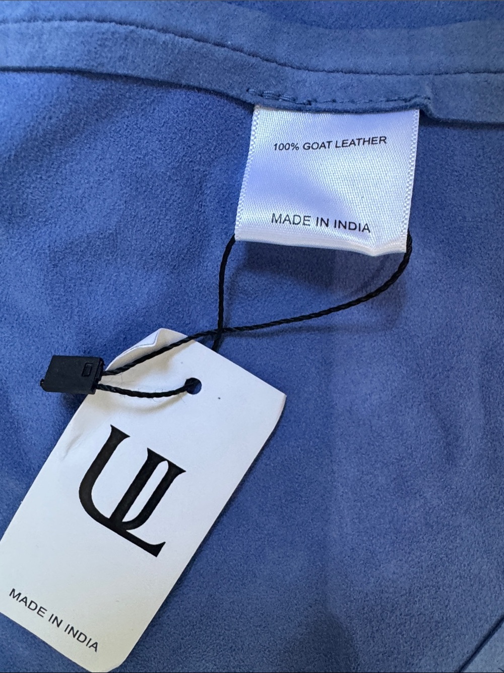 NWT Understated Leather FRINGED HALTER TOP IN PALACE BLUE - Picture 6 of 7